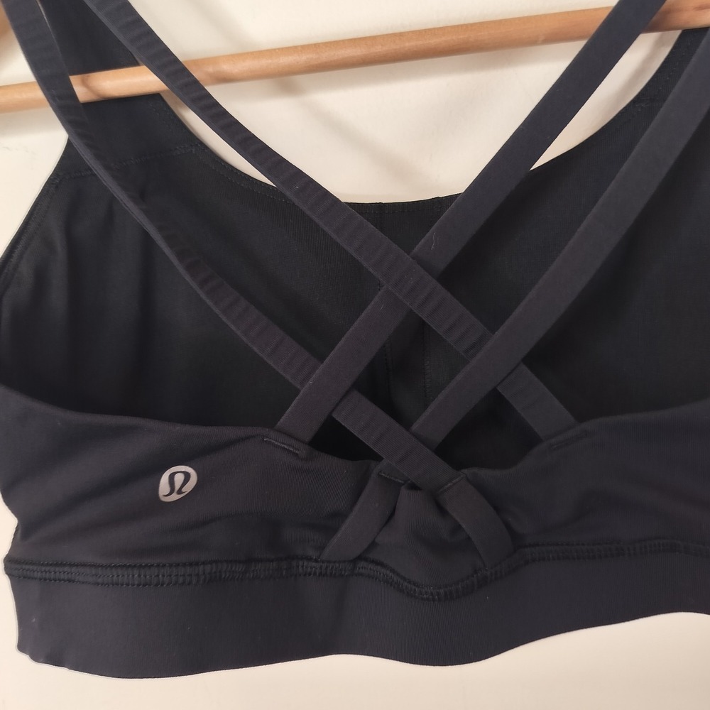 Lululemon Energy Bra Strappy Back Sports Bra Removable Pads - Picture 5 of 5